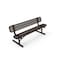 Mytcoat 6ft Outdoor Bench with Back, Portable, Brown, Punched Steel, Textured Coating 804208 - alternate 1