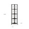 Homeroots 59" Espresso Metal Four Tier Corner Bookcase 489790 - alternate 2