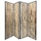 Homeroots 84" Brown Solid Wood Folding Four Panel Screen Room Divider 379906 - alternate 1