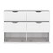 Homeroots 42" White Six Drawer Double Dresser 544054 - alternate 1