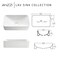 Anzzi Aria Series 22 in. Ceramic Rectangular Vessel Bathroom Sink Basin in White LS-AZ924 - alternate 2