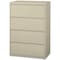 Hirsh 30 in W 4 Drawer Lateral File Cabinet, Putty, A4/Legal/Letter 14976 - alternate 1