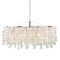 Vaxcel Elsa 5L Nickel Coastal Capiz Shell Linear Chandelier Island Pendant Light Fixture P0140 - alternate 1