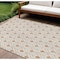 Homeroots 10' X 14' Salmon And Beige Geometric Washable Indoor Outdoor Area Rug 595768 - alternate 1