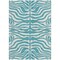 Homeroots 5' X 8' Teal Blue And Ivory Animal Print Washable Indoor Outdoor Area Rug 600661 - alternate 3