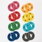 Nahanco Colorful Round Clothing Size Dividers, 8 Mixed Colors, Black Print8 Sizes, 2 pcs. each, 16PK CCKIT3 - alternate 1