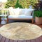 Homeroots 8' Ivory And Beige Round Abstract Washable Indoor Outdoor Area Rug 609204 - alternate 3