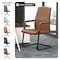 Leisuremod Evander Office Chair in Upholstered Leather and Iron Frame, Dark Brown EGO23DBRL - alternate 2