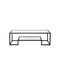 Homeroots 54" Black Glass And Steel Coffee Table With Shelf 521998 - alternate 3
