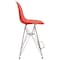 Leisuremod Cresco Modern Acrylic Barstool with Chrome Base and Footrest, Transparent Red CB30TR - alternate 2