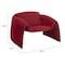 Homeroots 40" Red Velvet Contemporary Arm Chair 572304 - alternate 2