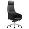 Leisuremod Celeste High-Back Office Chair in Upholstered Leather and Iron Frame with Swivel and Tilt, Black COT20BLL - alternate 1
