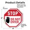Signmission Stop Do Not Enter, 6 inch X 6 inch, Vinyl Decal, 2PK OC-D-2PACK-6-46 - alternate 2