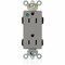Leviton Straight Blade Receptacle, 5-15R, 15 A, 125V AC, Flush Mount, Self-Grounded M1626-PLG - alternate 1