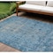 Homeroots 9' X 12' Blue Oriental Washable Indoor Outdoor Area Rug 607534 - alternate 1