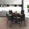 Regency Square Cain Breakroom Table W/ 4 Restaurant Stack Chairs, 48 in W, 48 in L, Neo Walnut TB4848NW29BK - alternate 3