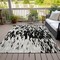 Homeroots 9' X 12' Black And Ivory Abstract Washable Indoor Outdoor Area Rug 612639 - alternate 2