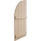 Ekena Millwork Rough Cedar 4 Board Joined Board-n-Batten w/Quarter Round Arch Top Faux Wood Shutters, 22W x 84H, PR SHUBJQ22X84RCPR - alternate 3
