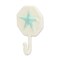 Homeroots 4" Aqua And Cream Cast Iron Starfish Wall Hook 612081 - alternate 2