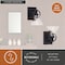 Vaxcel Ogden 1 Light Contemporary Black Bathroom Vanity Fixture Clear Glass W0416 - alternate 3