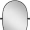 Homeroots 32" Black Aluminum Oval Adjustable Tilting Framed Accent Mirror 691625 - alternate 2