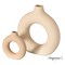 Uniquewise 9-Inch Large and 5-Inch Small Decorative Hollow Ceramic Donut Table Vase - Handmade,  QI004733.2 - alternate 2