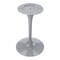 Homeroots 32" White And Gray Rounded Stone And Metal Pedestal Base Dining Table 520851 - alternate 3