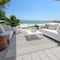 Homeroots 10' X 14' Ivory Striped Washable Indoor Outdoor Area Rug 576963 - alternate 5