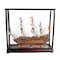 Homeroots 39" Wood Brown San Felipe Large Table Top Display Hand Painted Decorative Boat 401849 - alternate 1