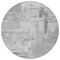 Homeroots 8' Gray And Off White Round Abstract Washable Indoor Outdoor Area Rug 609198 - alternate 2