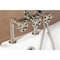 Kingston Brass 7" Center Deck-Mount Clawfoot Tub Faucet with Hand Shower, Polished Nickel AE8106RX - alternate 2