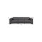 Homeroots 110" Dark Gray Top Grain Leather Reclining Metal USB Sofa 720302 - alternate 4