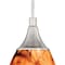 Vaxcel Milano Satin Nickel Mini Pendant Ceiling Light Amber Fire Glass P0178 - alternate 2