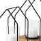Homeroots Set of Two Black And Brown Distressed Geometric Metal Tabletop Lantern Candle Holders, 2PK 608561 - alternate 3