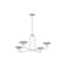 Troy Lighting Pacific 39in wide 4 Light Integrated LED Chandelier in Warm Silver Leaf F2139-WSL - alternate 1