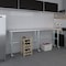 Amgood 18in D x 96in L Stainless Steel Open Base Table, 3in Casters AMG WT-1896-RCB-WHEELS-Z - alternate 3