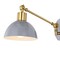 Jonathan Y Lisa 18 in. Swing Arm 1-Light Modern Midcentury Iron USB Charging Port LED Sconce, Grey/Brass Gold JYL1301C - alternate 4