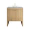 James Martin Vanities Hudson 30" Single Vanity, Light Natural Oak w/ 3 CM Victorian Silver Silestone Top 435-V30-LNO-3VSL - alternate 1
