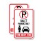Signmission Valet Parking Only Tow Away Zone with Car Graphic, 18'' X 24'' 2 Signs, Heavy Gauge Aluminum, 2PK A-1824-2PACK-22761 - alternate 1