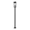 Z-Lite Nova 4 Light Outdoor Post Mounted Fixture, Black/Clear, 10.5 In W x 120.75 In H 5018PHBS-536P-BK - alternate 1