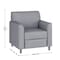 Flash Furniture HERCULES Diplomat Gray LeatherSoft Chair with Clean Line-Stitched Frame and Chrome Legs BT-827-1-GY-CHR-GG - alternate 2