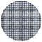 Homeroots 8' Navy Blue And Ivory Round Geometric Washable Indoor Outdoor Area Rug 583278 - alternate 2