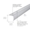 Zoro Select Stair Edging Aluminum Silver, 36 in W x 1/16 in Thick 2RRW3 - alternate 3