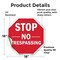 Signmission Stop No Trespassing, 18 Inch X 18 Inch, Vinyl Decal OC-D-18-269 - alternate 2
