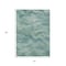 Homeroots 5' X 8' Teal Blue And Ivory Abstract Washable Indoor Outdoor Area Rug 631318 - alternate 2