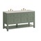 James Martin Vanities Breckenridge 60" Double Vanity, Smokey Celadon, w/ 3 CM Siberian Silestone Top 330-V60D-SC-3SFR - alternate 2