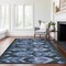Homeroots 8' X 10' Denim Blue And Sky Blue Southwestern Washable Indoor Outdoor Area Rug 587815 - alternate 2