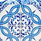 Homeroots 6" X 6" Blue and White Medi Peel And Stick Tiles 400137 - alternate 3