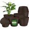 Lifemaster Planter Pots with Drainage Holes, Durable, Lightweight, Modern Design, Brown, 10PK LMFLOPBRN510 - alternate 1