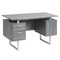 Homeroots 51" Gray Wood Computer Desk With Two Drawers 723751 - alternate 3